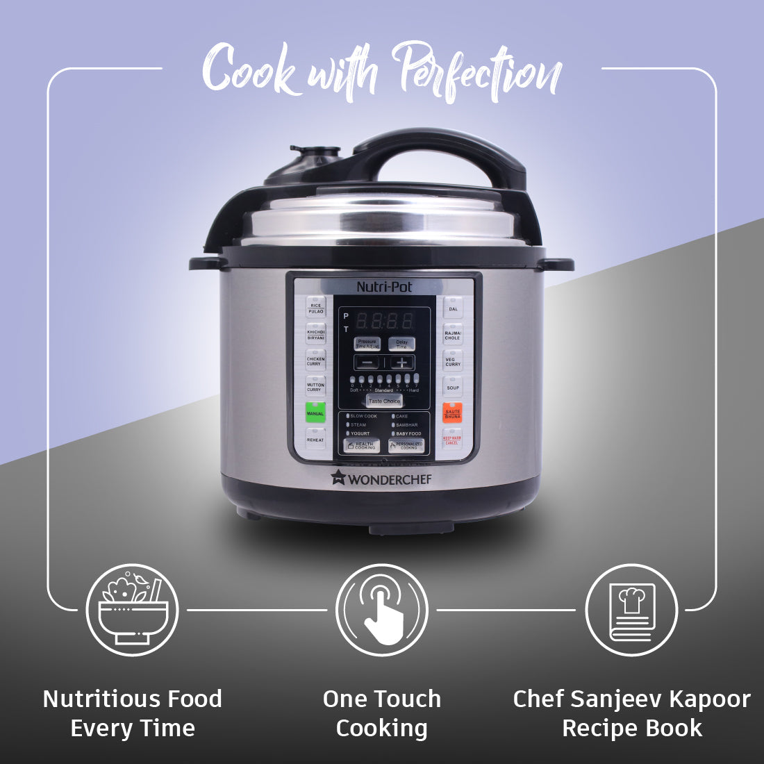 Wonderchef Renewed Nutri-Pot | 3L | Electric Pressure Cooker with 7-in-1 Functions - view 7
