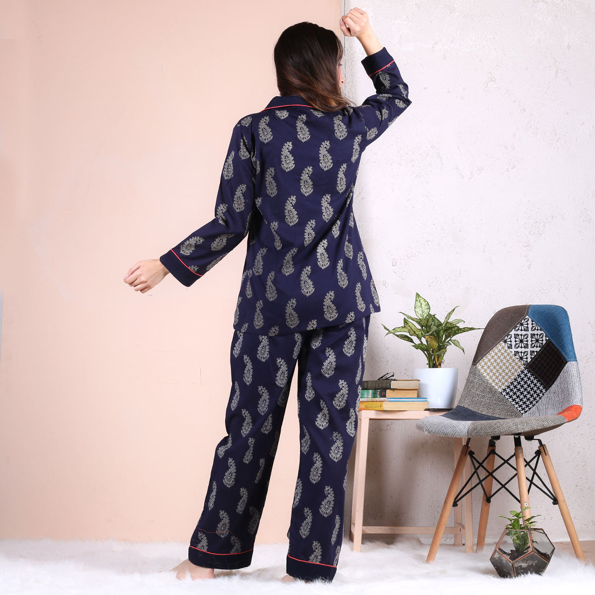 BlackTree Paisley Blue Pajama Set - view 3