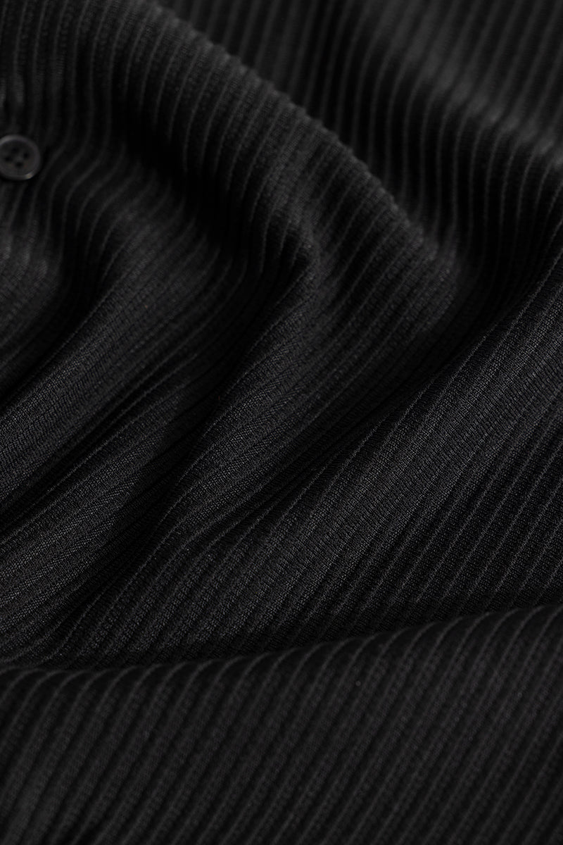 SNITCH Parallel Rib Black Shirt - view 7