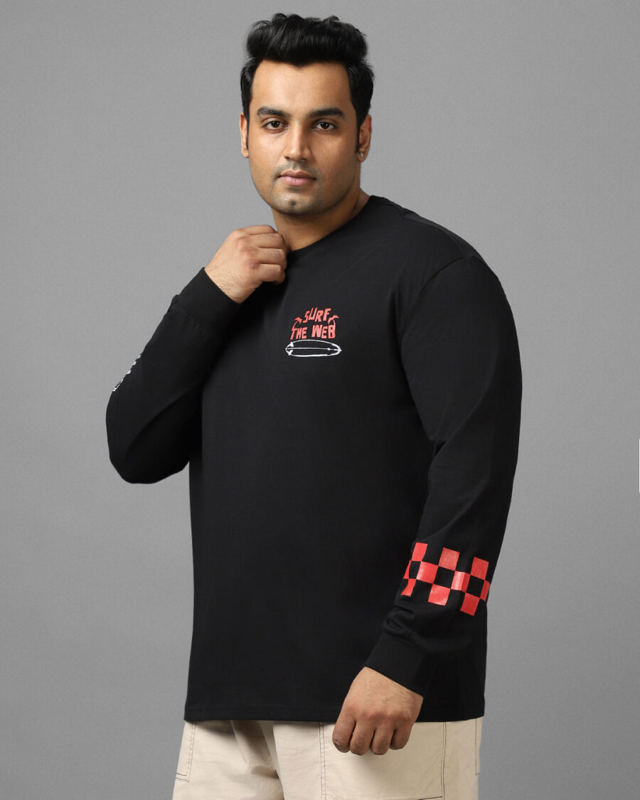 BlackTree Graphic Printed Oversized Plus Size T-shirt