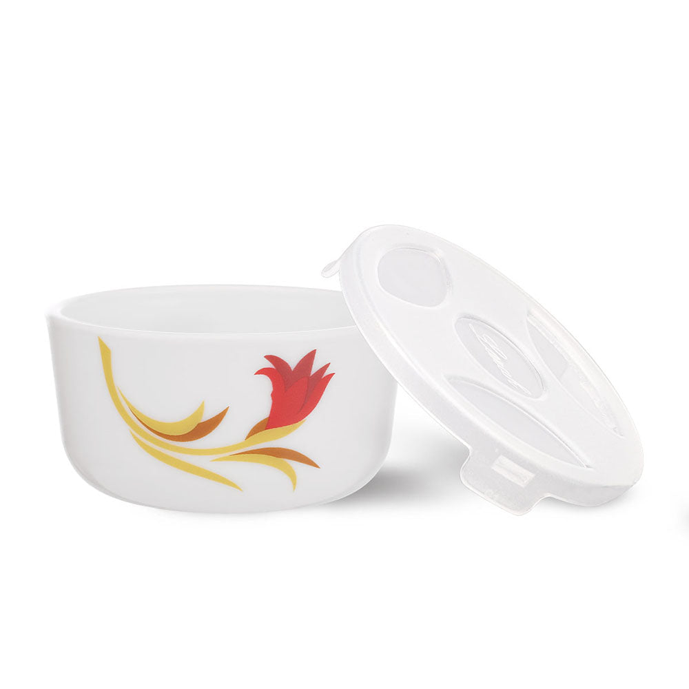 My Borosil Larah by Borosil Red Lily Katori w Lid - view 2