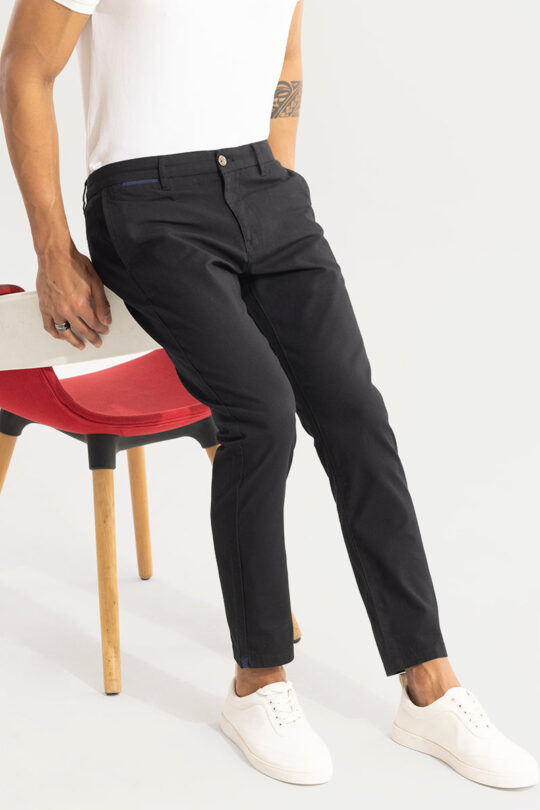 SNITCH Stygian Black Linen Pant