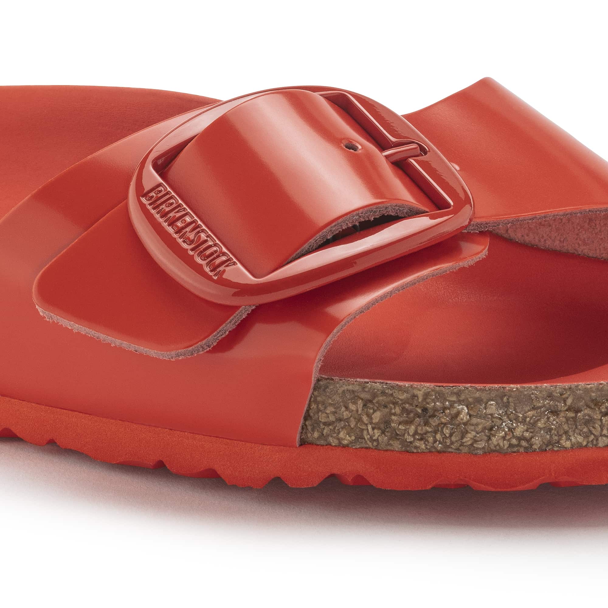 Birkenstock Madrid Big Buckle Natural Leather Patent - view 5