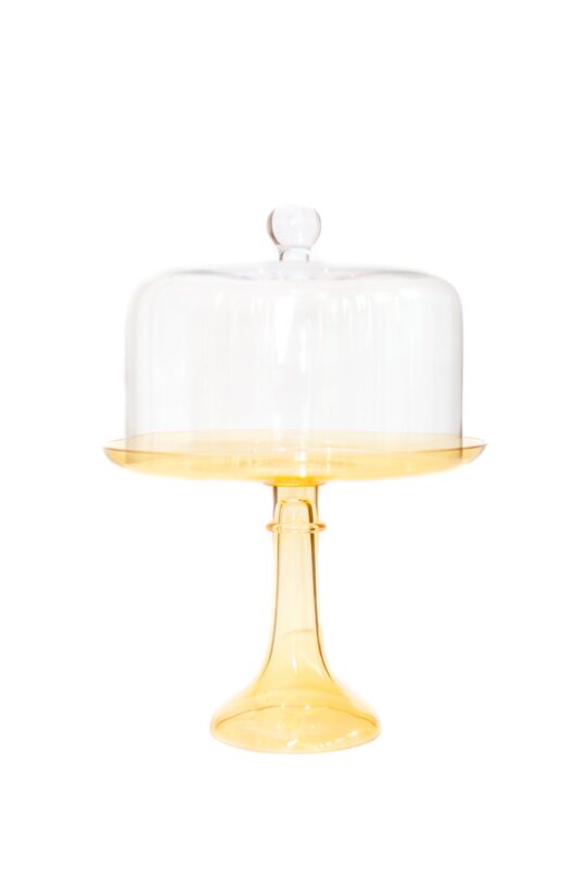 Estelle Colored Glass Estelle Cake Stand Dome