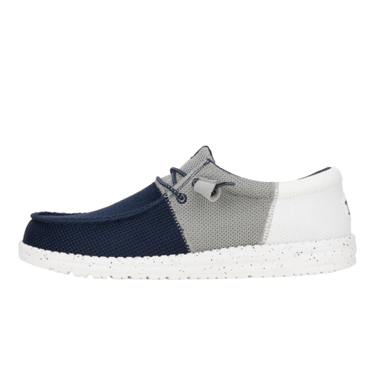 HEYDUDE shoes Wally Tri Varsity Mesh - Navy/Grey