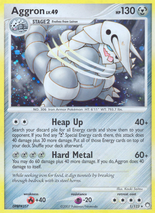 Rare holo dp2-1 – Pokémon Aggron - 1/123 - Rare Holo [dp2-1] [Reverse Holo] - Aggron - 1/123 - Rare Holo