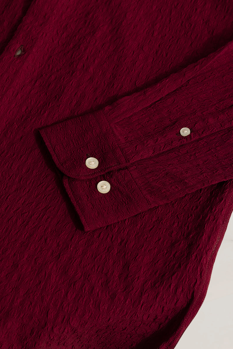 SNITCH AiryCheck Red Seer Sucker Shirt - view 8