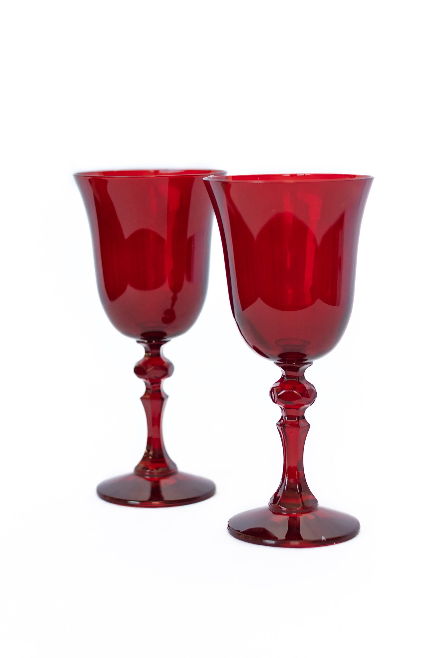 Estelle Colored Glass Estelle Colored Regal Goblet - Set of 2 {Red} - view 5