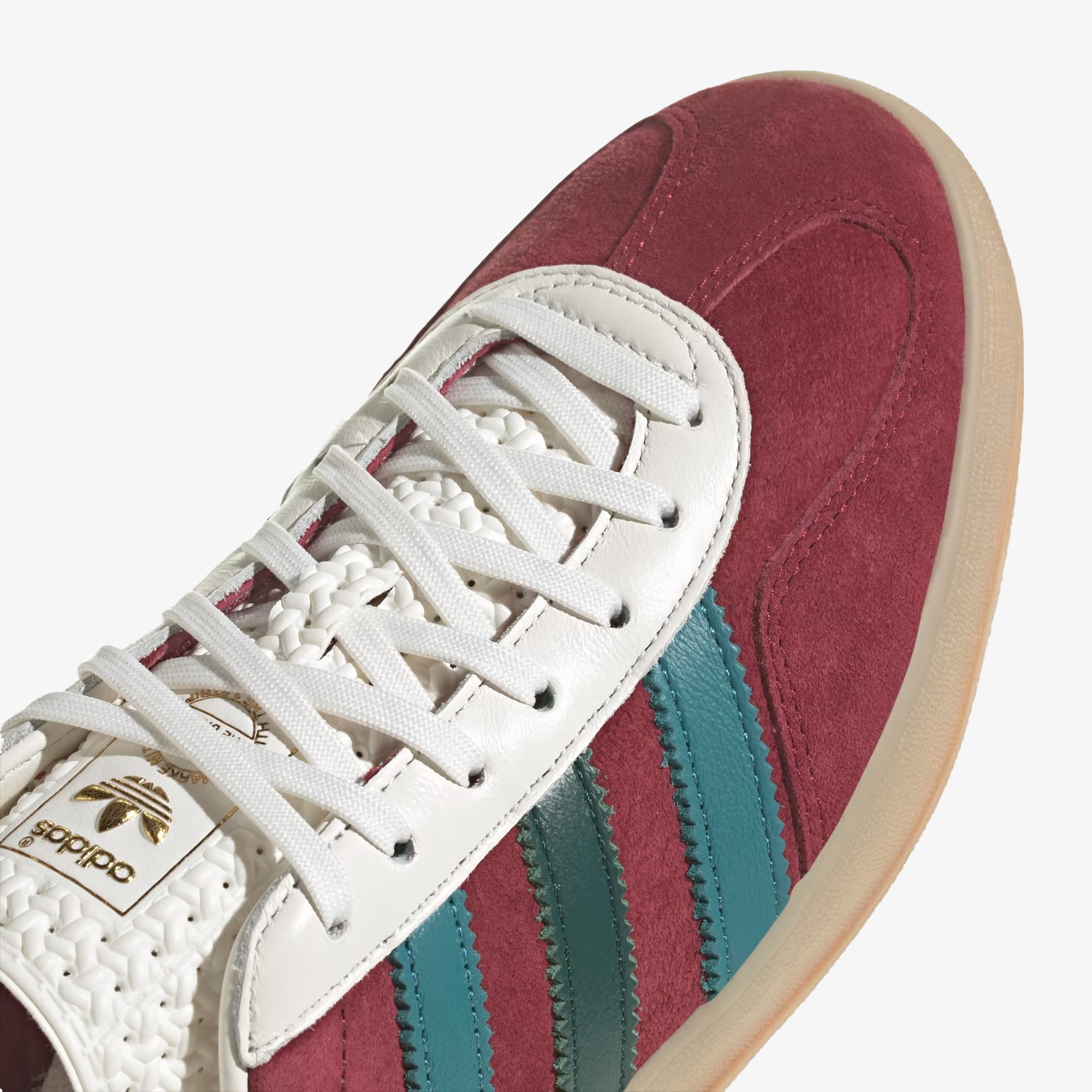 Adidas Originals | GAZELLE INDOOR { BURGUNDY/GREEN - view 3