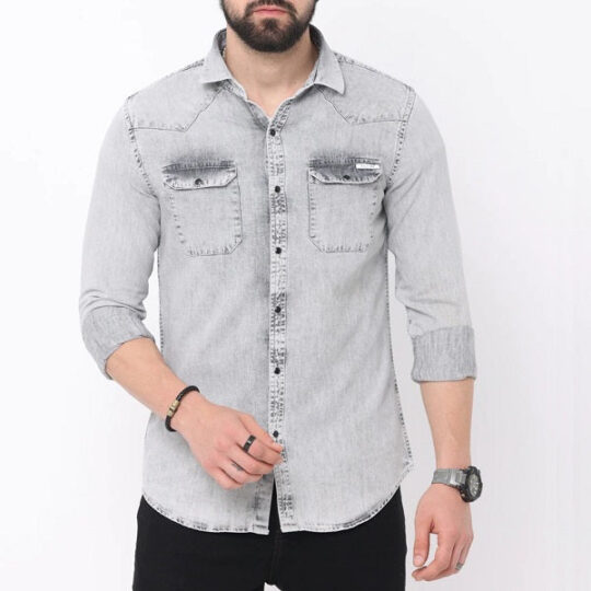 BlackTree Premium RFD Cotton Shirt For Man (Light Grey)