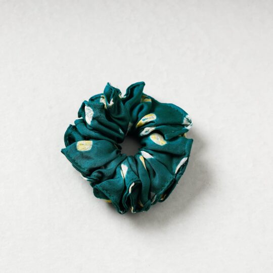 ITOKRI CRAFTS INITIATIVE Bandhani Tie-Dye Cotton Elastic Rubber Band/Scrunchie