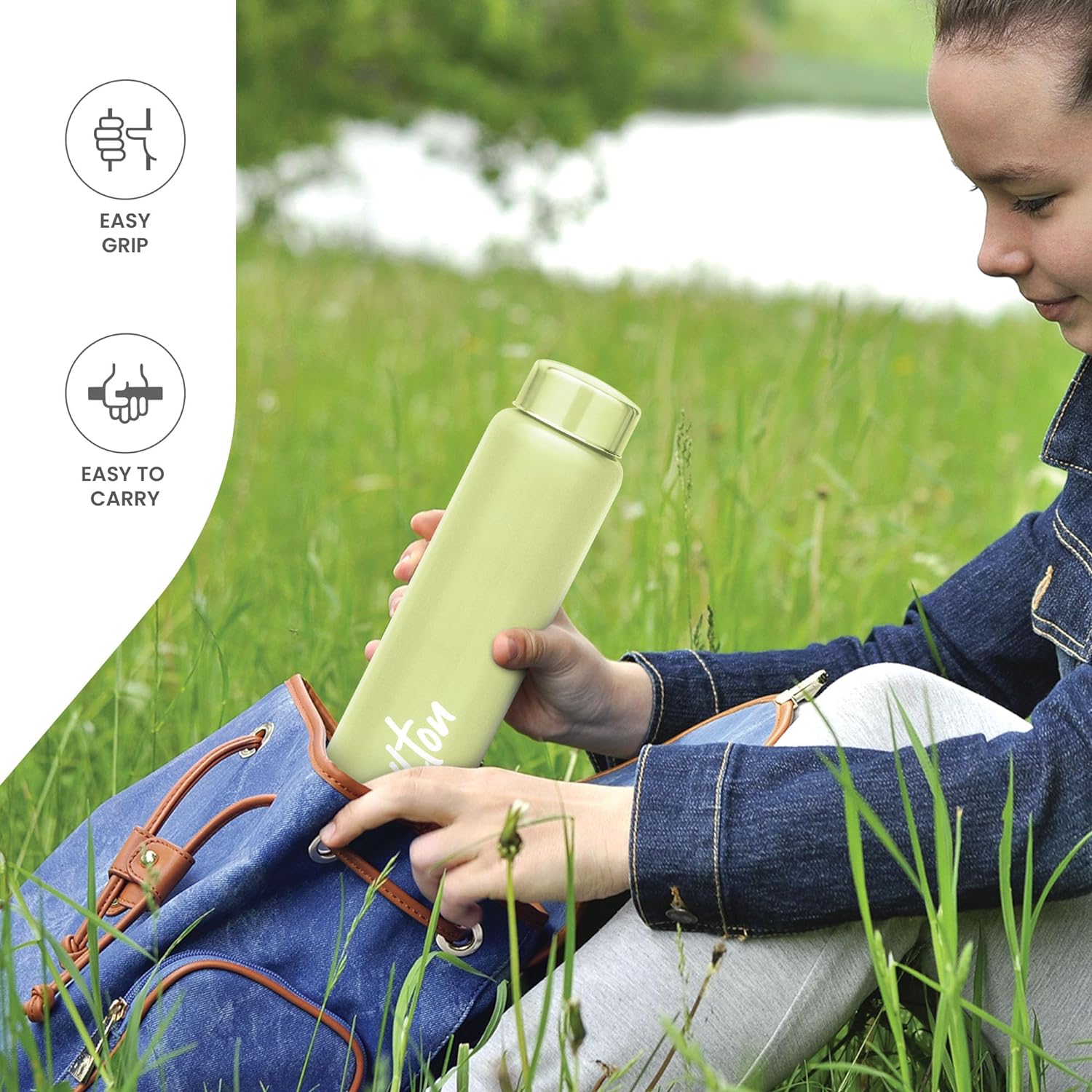 Aqua Stainless Steel Bottle (Milton) - view 5