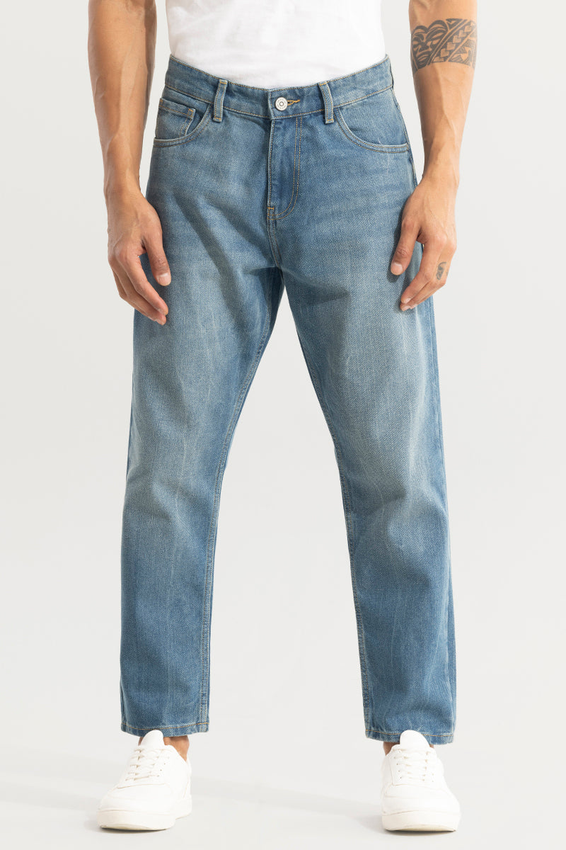 SNITCH Castor Ocean Blue Baggy Jeans - view 6
