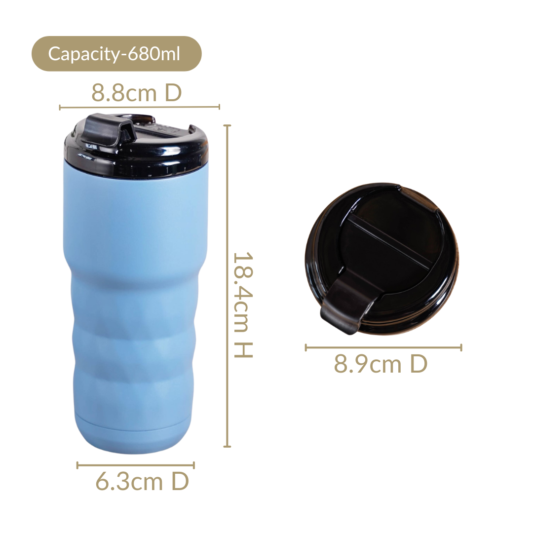 Nestasia Brewster Grande Leakproof Copper Insulated Travel Bottle Azure Blue 680ml - view 4
