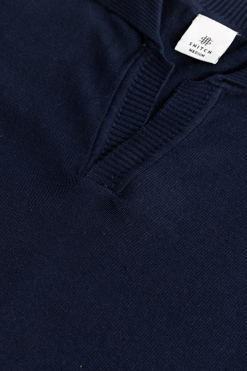 SNITCH EliteEdge Navy Full Sleeve Polo - view 2