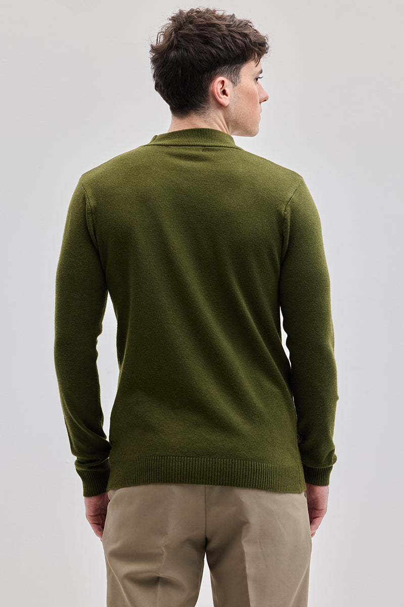 SNITCH Olive Knitted Sweatshirt - view 9