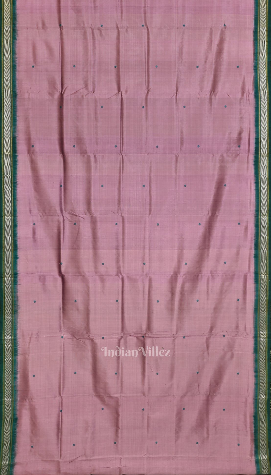IndianVillèz Onion with Green Odisha Handloom Siminoi Silk Saree - view 3