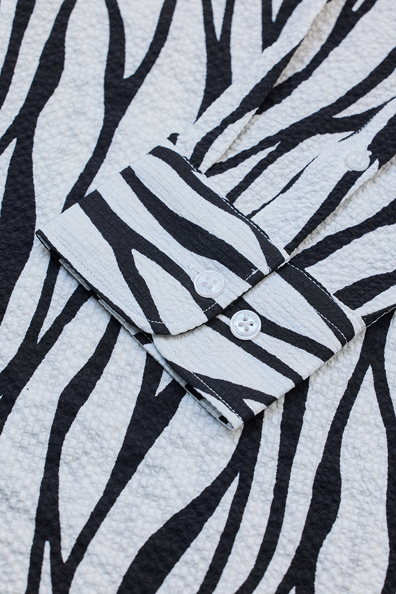 SNITCH White Abstract Printed Shirt - view 8