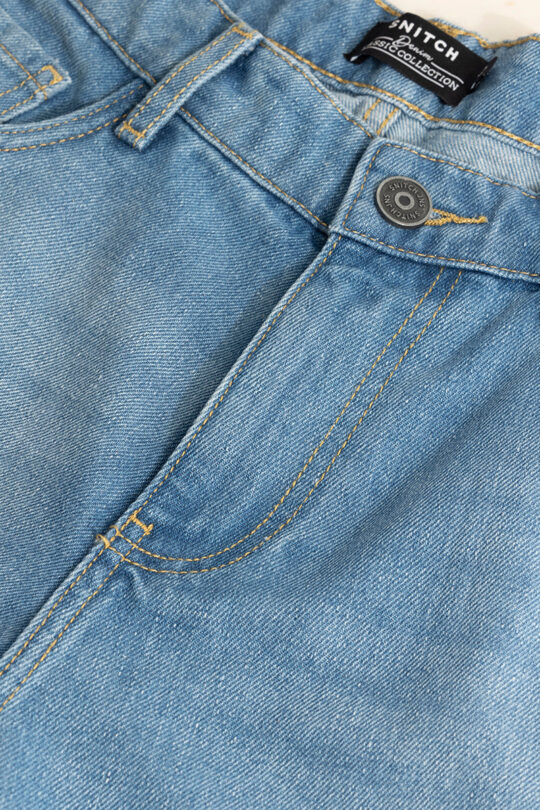 SNITCH Downtown Sky Blue Baggy Jeans - view 2