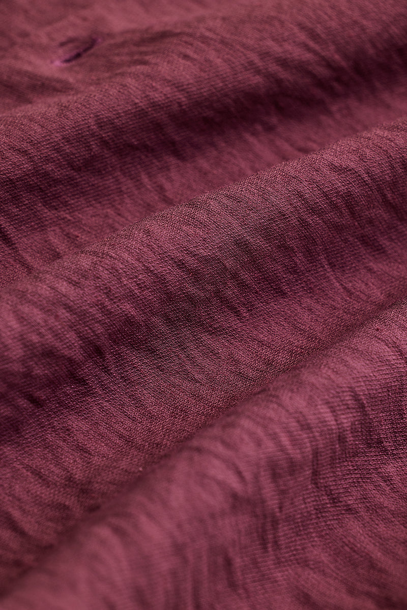 SNITCH Mauve Textured Linen Blend Shirt - view 9