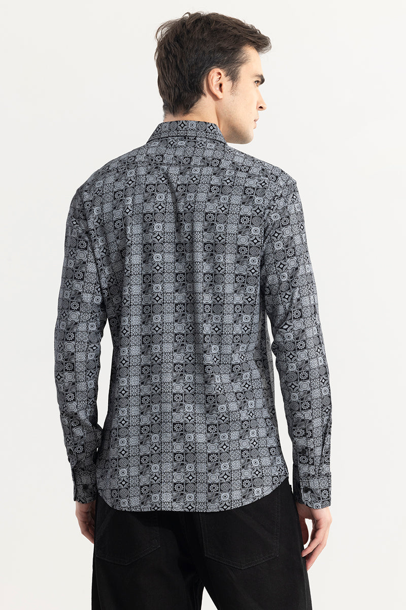 SNITCH Imprint Motif Black Shirt - view 6