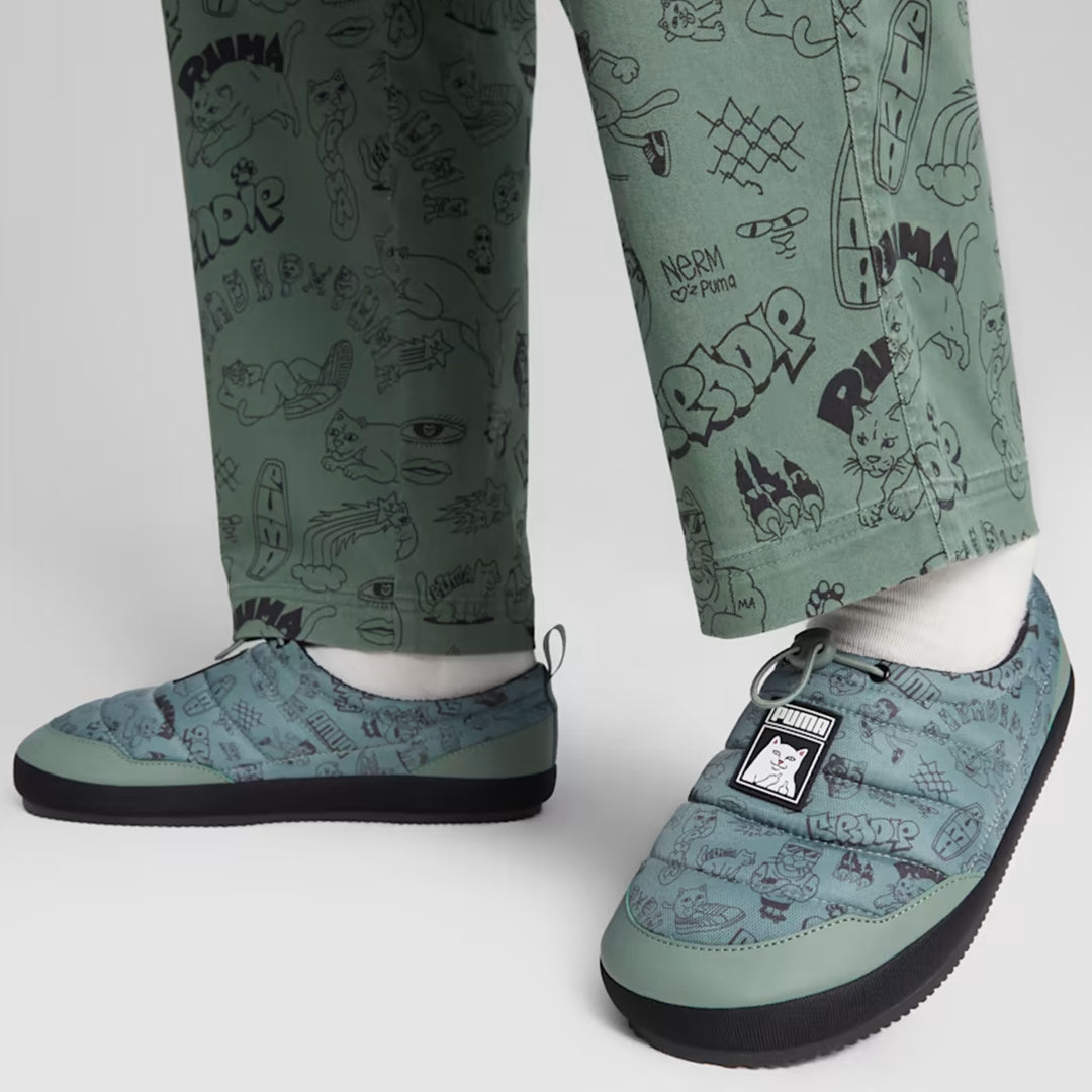 Puma | RIPNDIP TURF PLUS SLIPPERS { BLACK/GREY - view 3