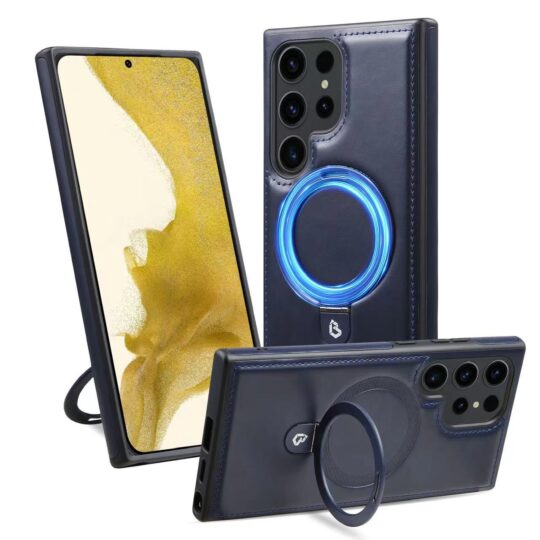 Million Cases Luxe Leather Magnetic Ring Holder Case - Samsung - view 2