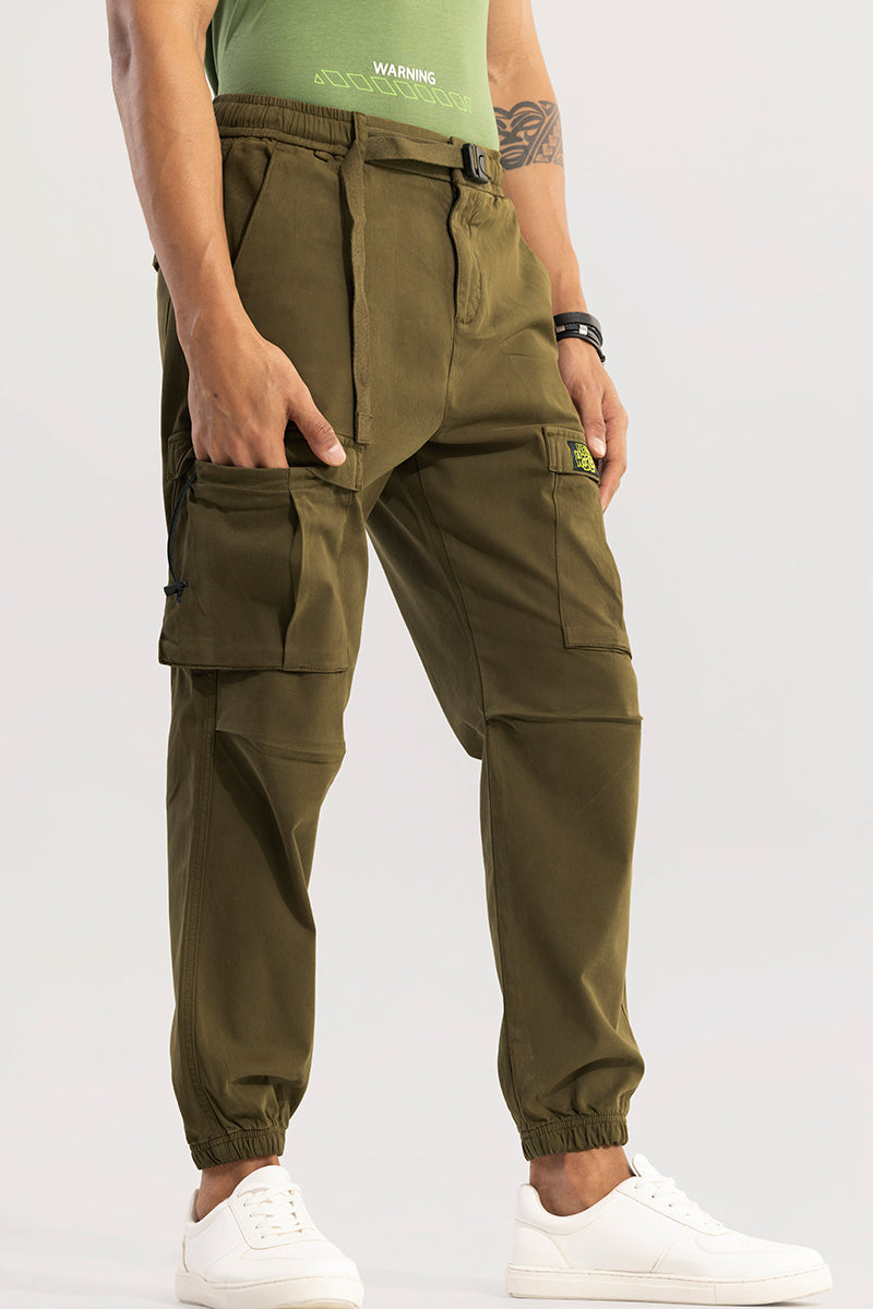 BlackTree Hexa-Pocket Olive Cargo Pant - view 5