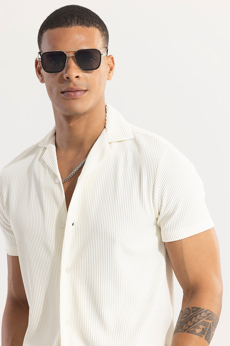 SNITCH Parallel Rib White Shirt - view 4