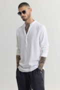 SNITCH Ennead White Kurta Shirt