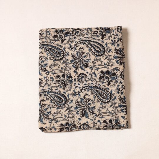 SOUTH KARGHA Beige - Kalamkari Block Printed Cotton Precut Fabric