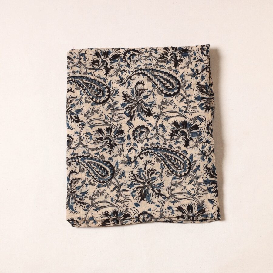 SOUTH KARGHA Beige - Kalamkari Block Printed Cotton Precut Fabric