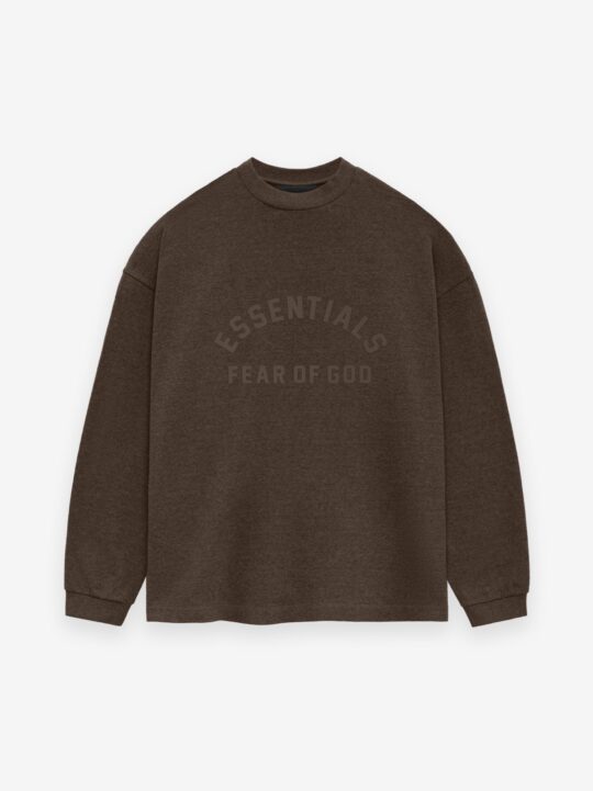 Essentials Heavy L/s Tee – HEATHER WOOD
