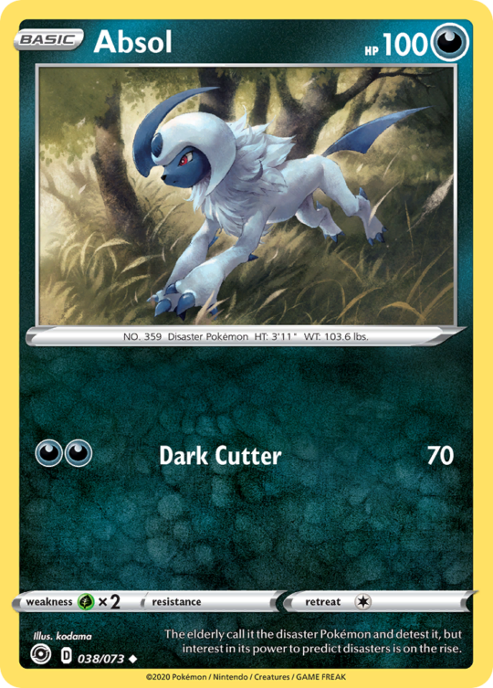 Uncommon swsh35-038 non-holo – Pokémon Absol - 038/073 - Uncommon [swsh35-038] [Non-Holo] - Absol - 038/073 - Uncommon