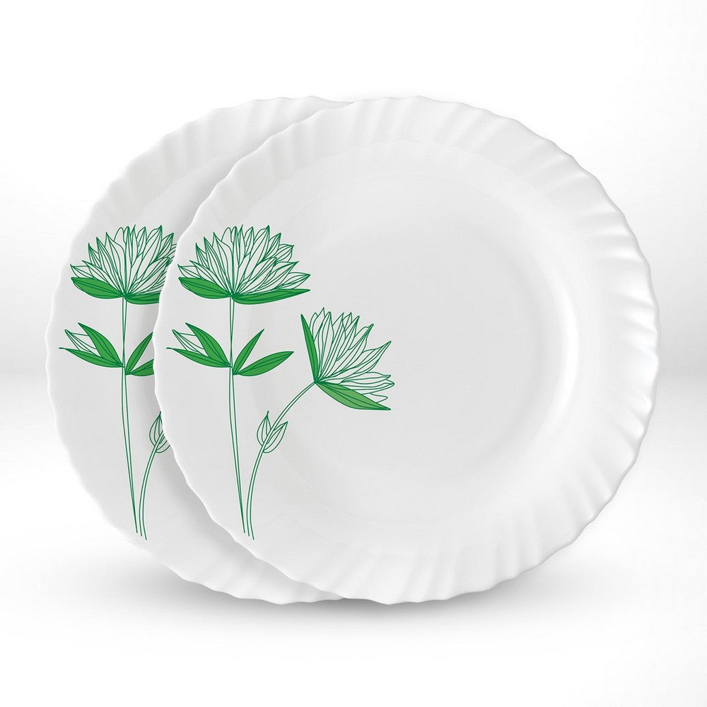 My Borosil Larah by Borosil Green Lily Noodle / Soup Plate Set