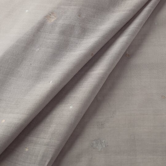 CREYO Brown - Godavari Jamdani Pan Zari Buti Handloom Cotton Fabric - view 2