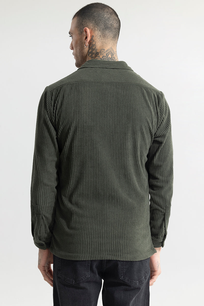 SNITCH Cozy Cord Olive Shirt - view 7