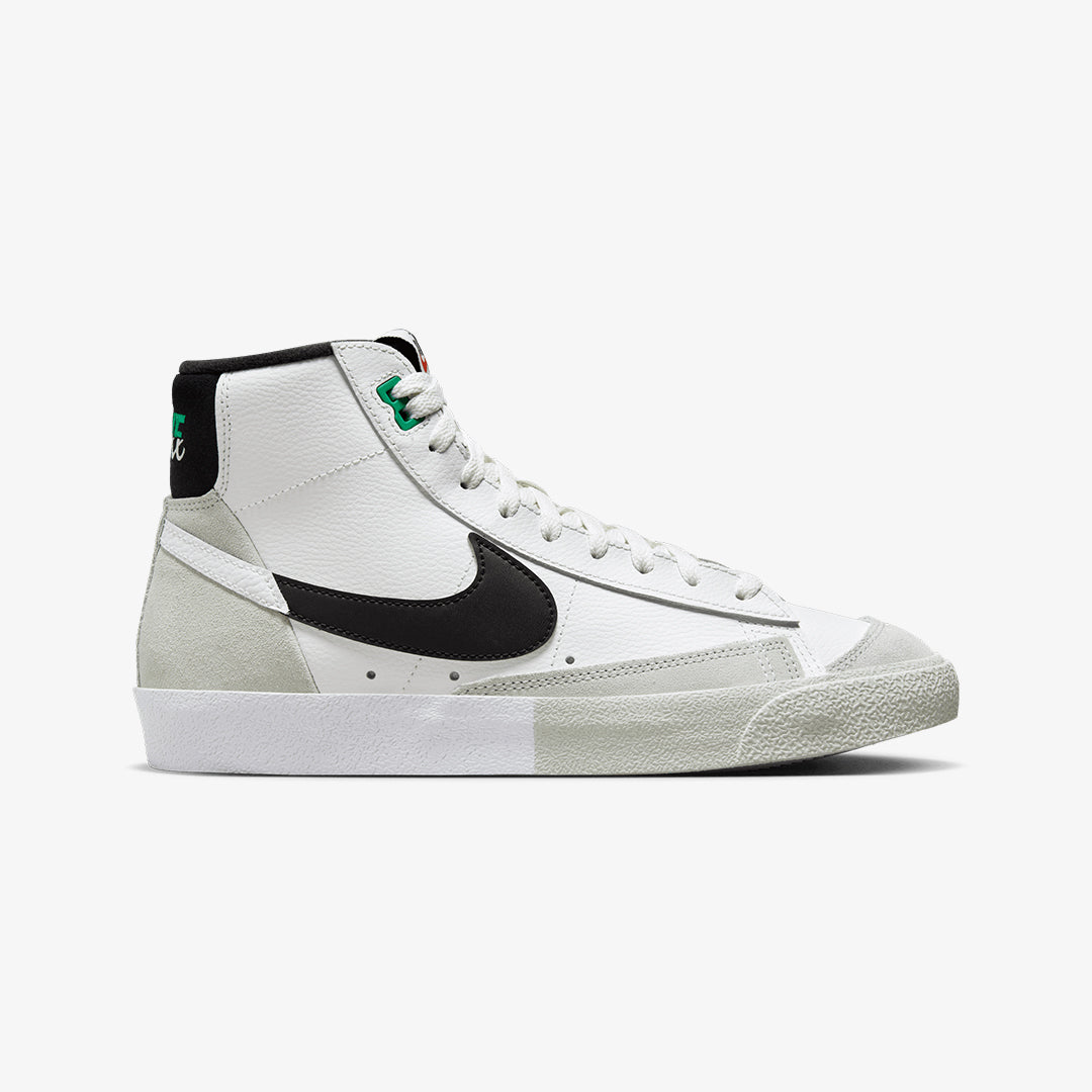 Nike | BLAZER MID '77 PREMIUM { SUMMIT WHITE/BLACK-LIGHT SILVER - view 4