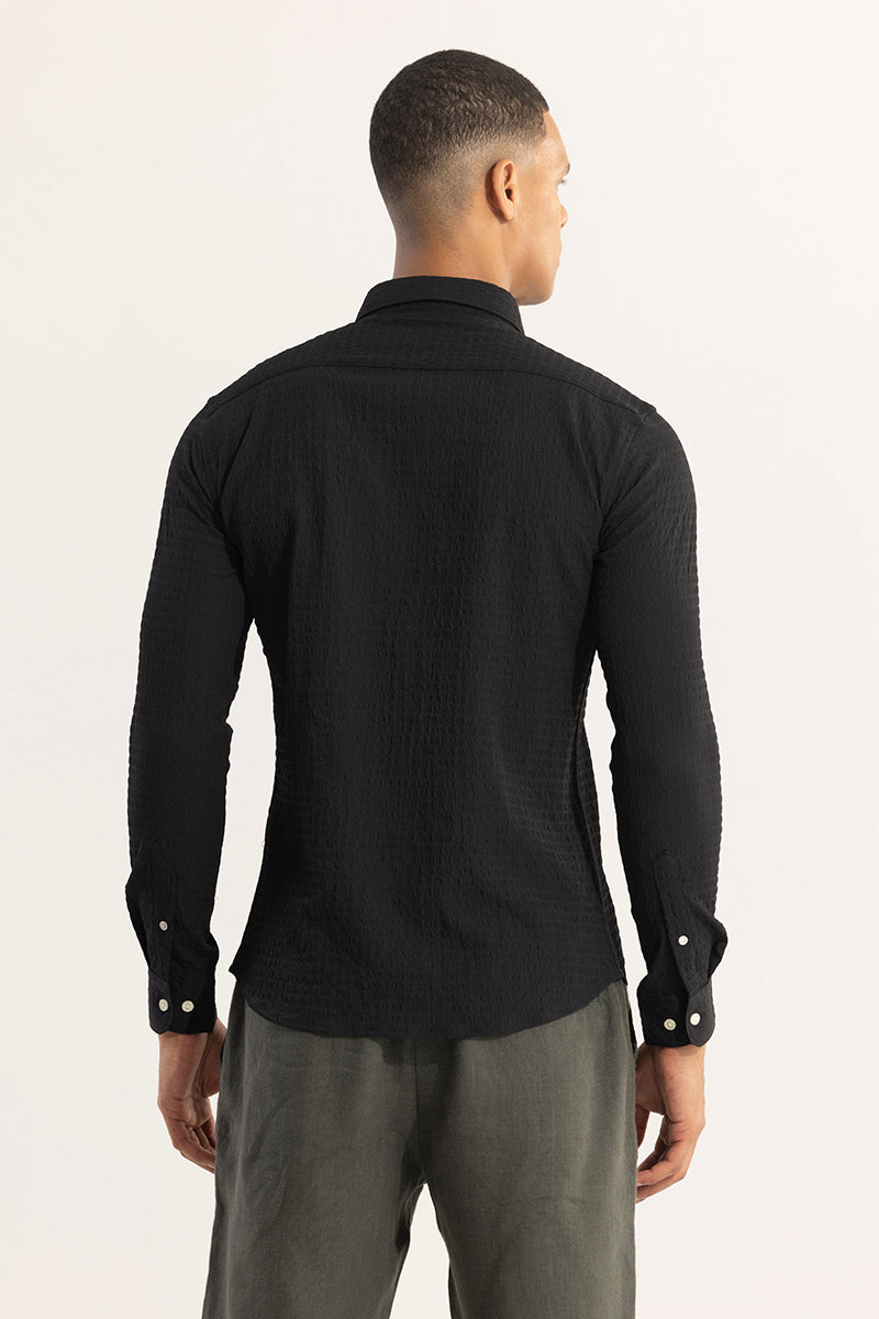 SNITCH AiryCheck Black Seer Sucker Shirt - view 6