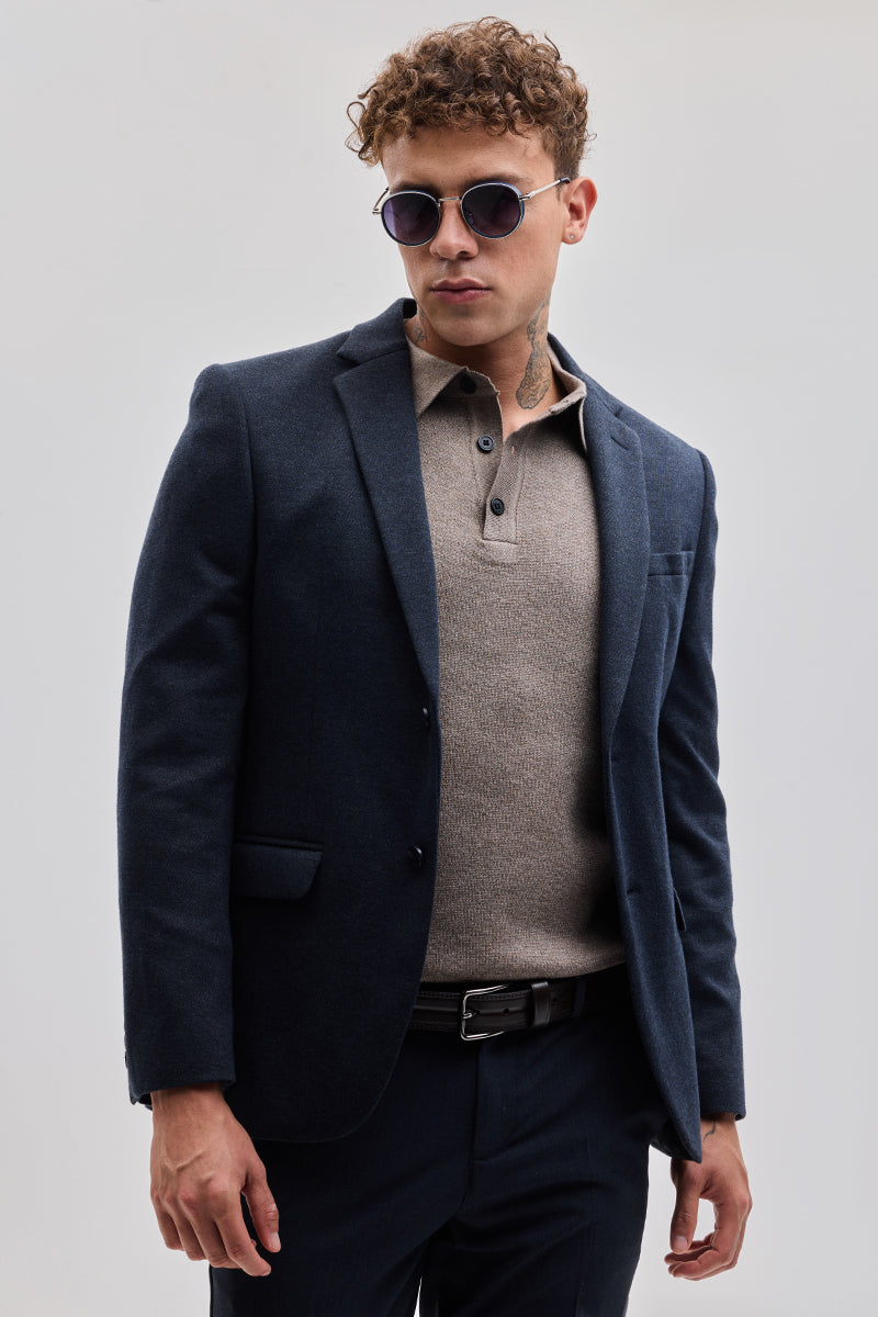 SNITCH Light Brown Knitted Polo Sweater - view 4