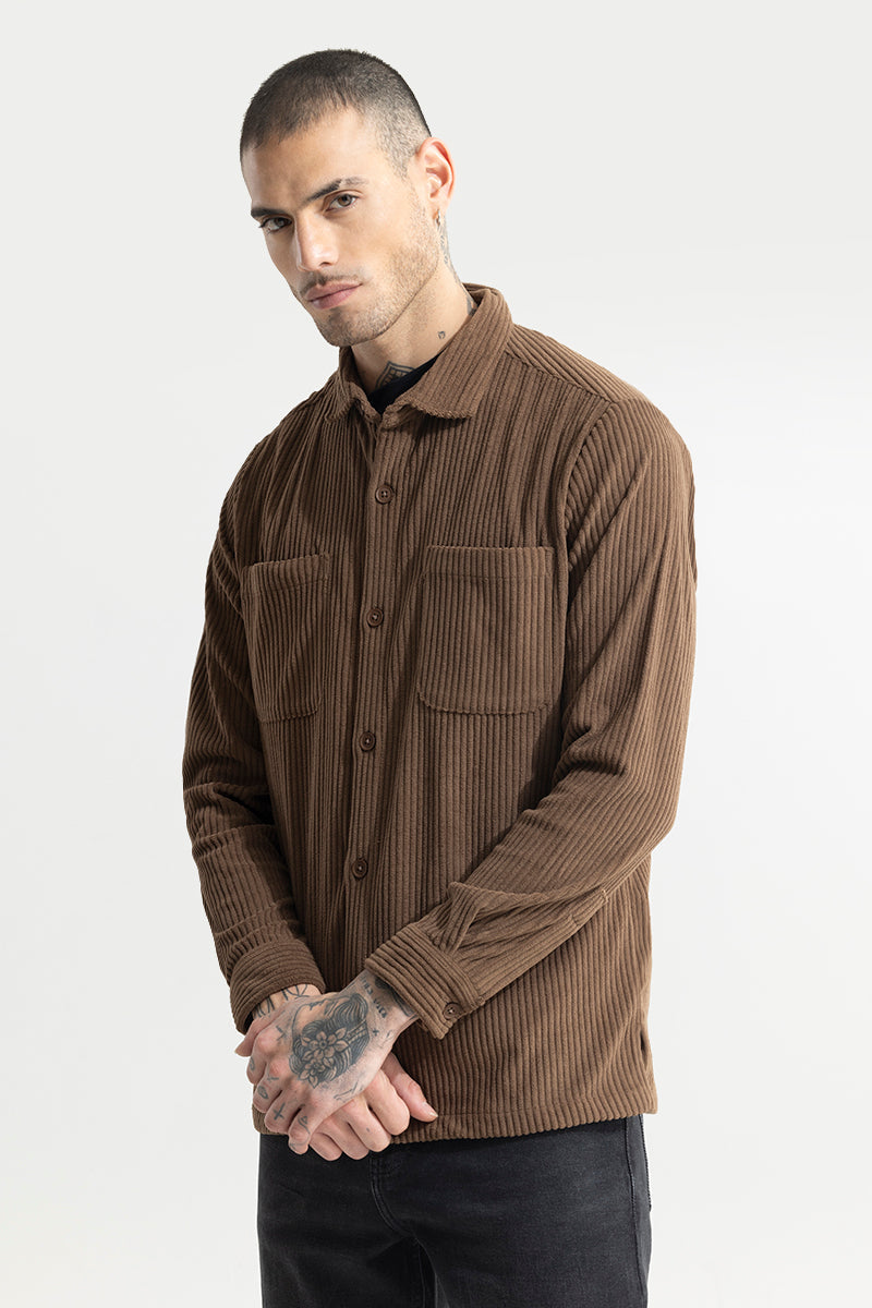 SNITCH Cozy Cord Brown Shirt - view 6