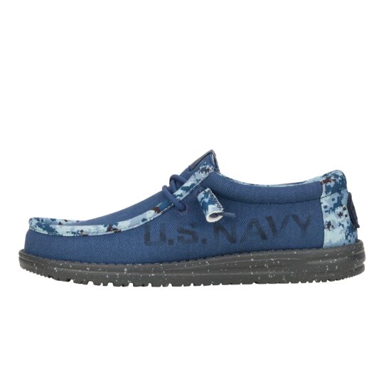 HEYDUDE shoes Wally US Navy - Blue Camo – Men's