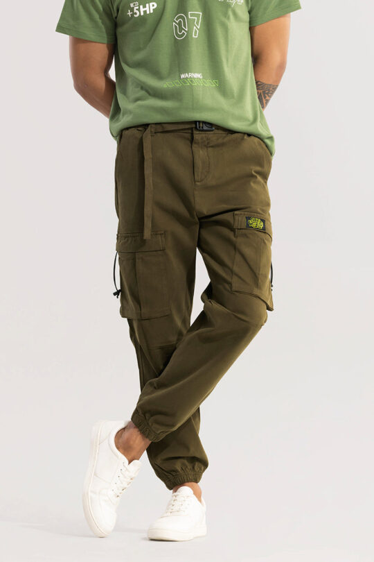 BlackTree Hexa-Pocket Olive Cargo Pant