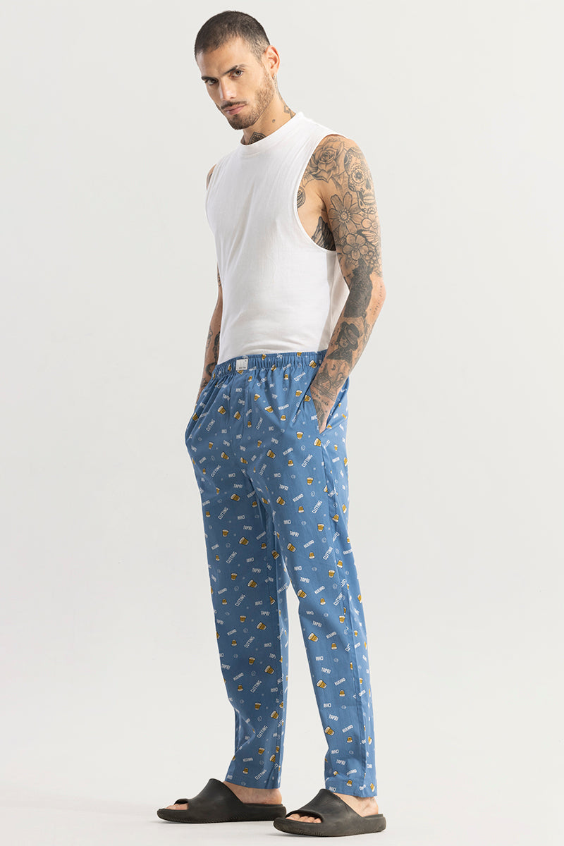 SNITCH Chai Print Blue Pyjama - view 4