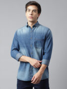 BlackTree Men Blue Standard Fit Solid Casual Shirt