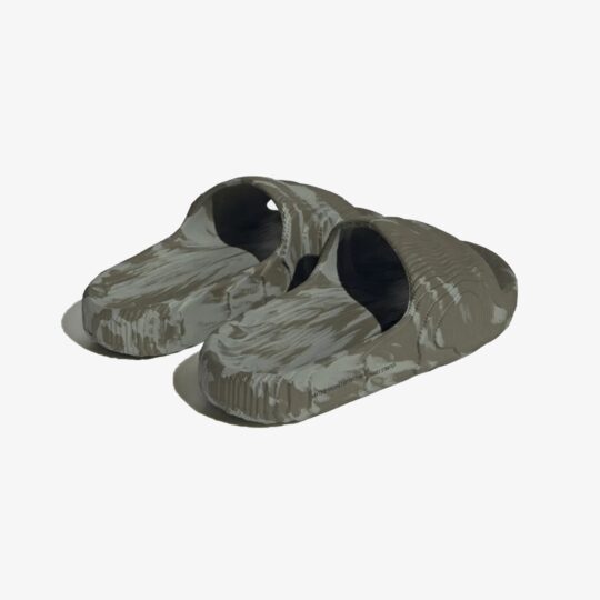 Adidas Originals | ADILETTE 22 { OLIVE STRATA/SILVER GREEN - view 2
