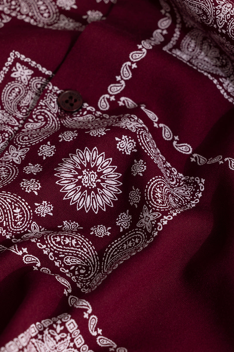 SNITCH Pixel Paisley Red Shirt - view 9