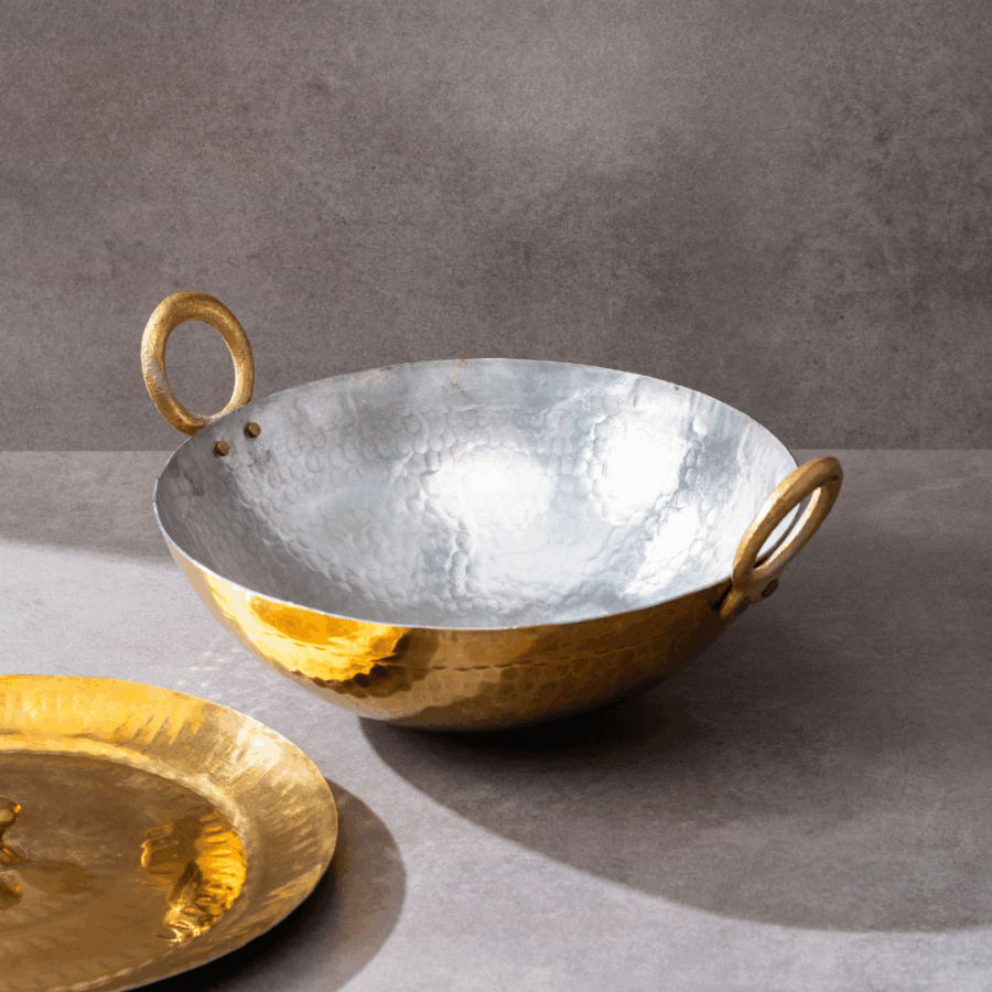 P-TAL Brass Kadhai (Round Base)