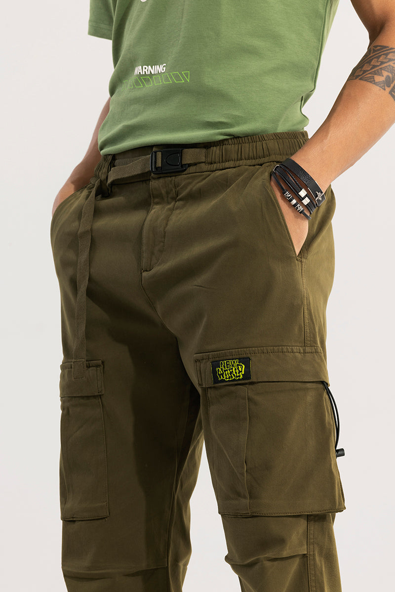 BlackTree Hexa-Pocket Olive Cargo Pant - view 8