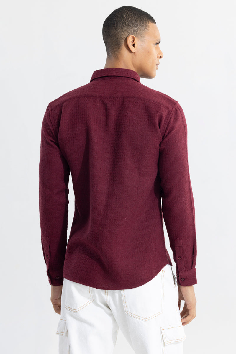 SNITCH RelaxKnit Maroon Shirt - view 7